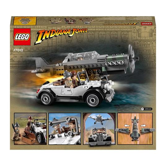 LEGO Indiana Jones 77012 L'Inseguimento dell'Aereo Elica Modello Aeroplano e Macchina Giocattolo dal film l'Ultima Crociata - 9