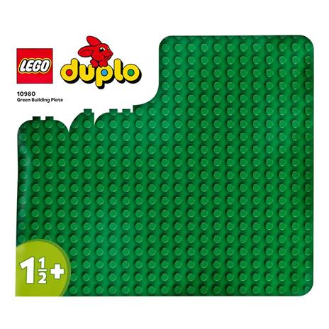 LEGO DUPLO 10980 Base Verde, Tavola Classica per Mattoncini, Piattaforma Giocattolo, Superfice di Costruzione per Bambini