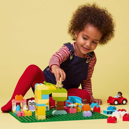 LEGO DUPLO 10980 Base Verde, Tavola Classica per Mattoncini, Piattaforma Giocattolo, Superfice di Costruzione per Bambini - 2