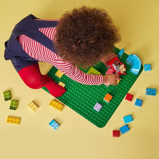 LEGO DUPLO 10980 Base Verde, Tavola Classica per Mattoncini, Piattaforma Giocattolo, Superfice di Costruzione per Bambini - 4