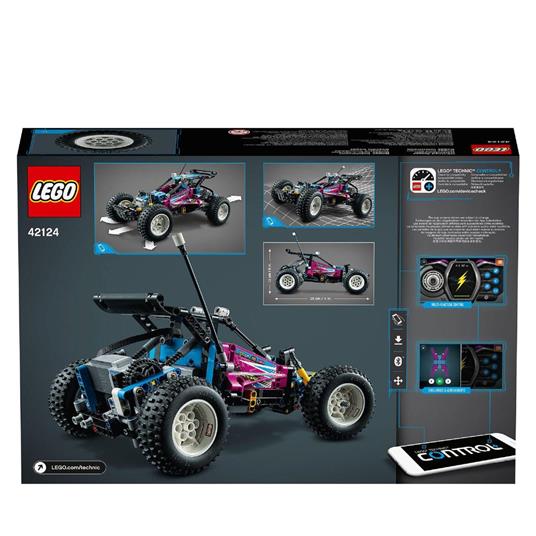 LEGO Technic 42124 Buggy Fuoristrada, Macchinina RC Retrò Telecomandata, Controllo Via App CONTROL+, Idea Regalo - 8