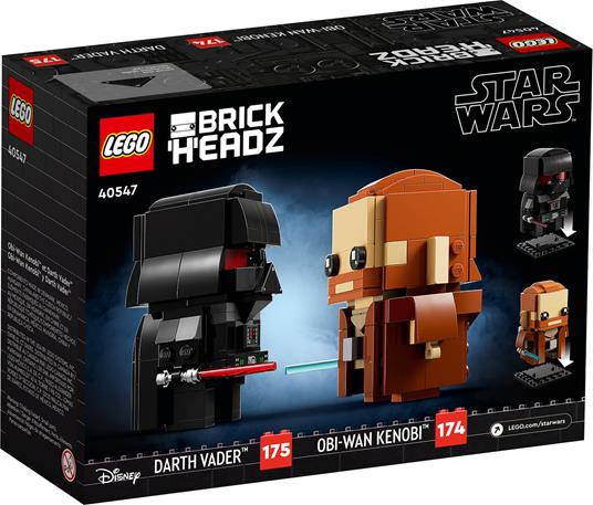 Obi-Wan Kenobi™ e Darth Vader™ -  Brick Headz 40547 - 2