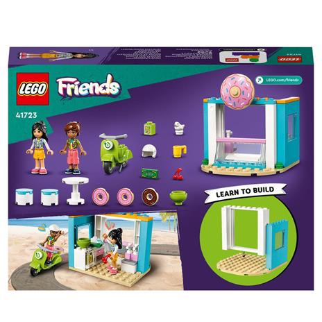LEGO Friends 41723 Negozio di Ciambelle, Giochi per Bambini 4+ Anni con Mini Bamboline Liann e Leo e Scooter, Idea Regalo - 8
