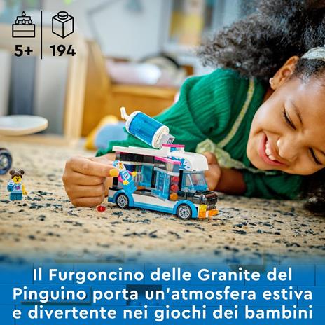 LEGO City 60384 Il Furgoncino delle Granite del Pinguino, Camion Giocattolo con Minifigure, Idea Regalo per Bambini e Bambine - 2