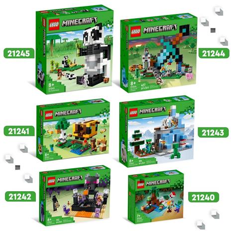 LEGO Minecraft 21243 I Picchi Ghiacciati, Modellino da Costruire con Caverna e Personaggi Steve, Creeper e Capra, Idee Regalo - 6