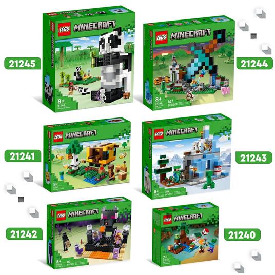 LEGO Minecraft 21243 I Picchi Ghiacciati, Modellino da Costruire con Caverna e Personaggi Steve, Creeper e Capra, Idee Regalo - 6