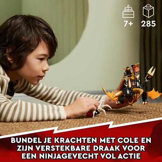LEGO NINJAGO 71782 Drago di Terra di Cole - EVOLUTION, Drago Giocattolo per Bambini con Scorpione da Battaglia e 2 Minifigure - 3