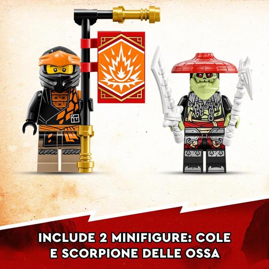 LEGO NINJAGO 71782 Drago di Terra di Cole - EVOLUTION, Drago Giocattolo per Bambini con Scorpione da Battaglia e 2 Minifigure - 9