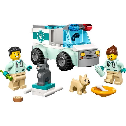 LEGO City 60382 Furgoncino di Soccorso del Veterinario con Ambulanza Giocattolo e 2 Minifigure, Giochi per Bambini dai 4 Anni - 7