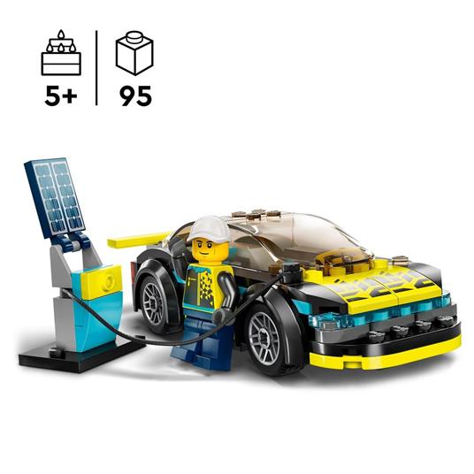 LEGO City 60383 Auto Sportiva Elettrica, Macchina Giocattolo per Bambini dai 5 Anni, Set Supercar con Pilota da Corsa - 3