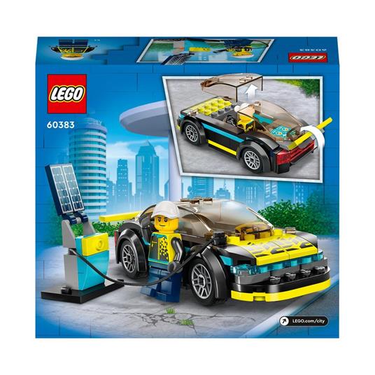 LEGO City 60383 Auto Sportiva Elettrica, Macchina Giocattolo per Bambini dai 5 Anni, Set Supercar con Pilota da Corsa - 8