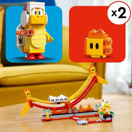 LEGO Super Mario 71416 Pack di Espansione Giro sullOnda Lavica con Figure di Fuoco Bros e 2 Fiammetti, Gioco da Collezione - 6