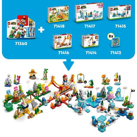LEGO Super Mario 71416 Pack di Espansione Giro sullOnda Lavica con Figure di Fuoco Bros e 2 Fiammetti, Gioco da Collezione - 7