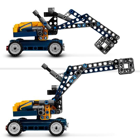 LEGO Technic 42147 Camion Ribaltabile, Set 2 in 1 con Camioncino ed Escavatore Giocattolo, Giochi per Bambini 7+, Idee Regalo - 6