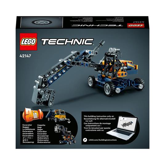 LEGO Technic 42147 Camion Ribaltabile, Set 2 in 1 con Camioncino ed Escavatore Giocattolo, Giochi per Bambini 7+, Idee Regalo - 8