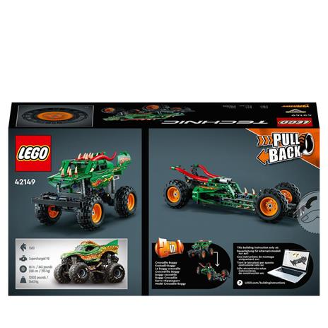 LEGO Technic 42149 Monster Jam Dragon, Set 2 in 1 con Pull-Back, Auto Offroad Monster Truck e Macchina Giocattolo Buggy - 8