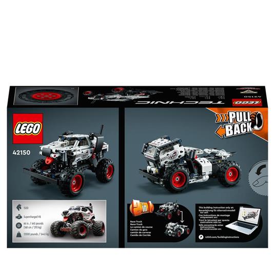 LEGO Technic 42150 Monster Mutt Monster Jam Dalmata Set  2 in 1 con Pull-Back Auto Offroad Monster Truck e Camion Giocattolo - 8