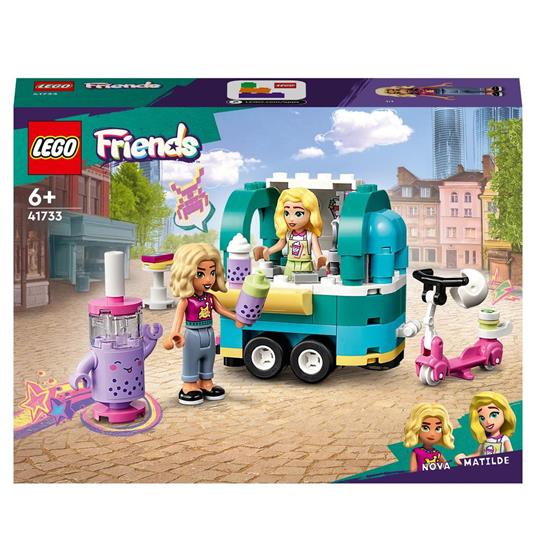 LEGO Friends 41733 Negozio Mobile di Bubble Tea, Giocattolo per Bambini 6+ con Monopattino e Mini Bamboline Nova e Matilde