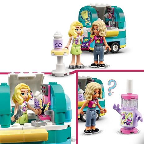 LEGO Friends 41733 Negozio Mobile di Bubble Tea, Giocattolo per Bambini 6+ con Monopattino e Mini Bamboline Nova e Matilde - 5