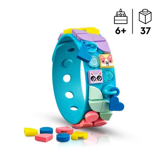 LEGO DOTS 41801 Il Braccialetto del mio Cucciolo, Kit Braccialetti Fai da Te per Bambini, Set Arti e Mestieri, Idee Regalo - 3