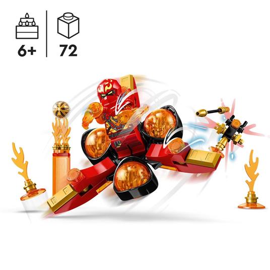 LEGO NINJAGO 71777 Salto Mortale Spinjitzu del Drago di Kai Trottola Giocattolo da Collezione Regalo per Bambini 6+ Anni - 3