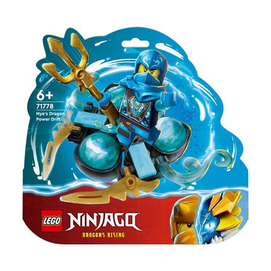 LEGO NINJAGO 71778 Drift del Potere del Drago Spinjitzu di Nya Trottola Giocattolo da Collezione Idea Regalo Bambini 6+ Anni