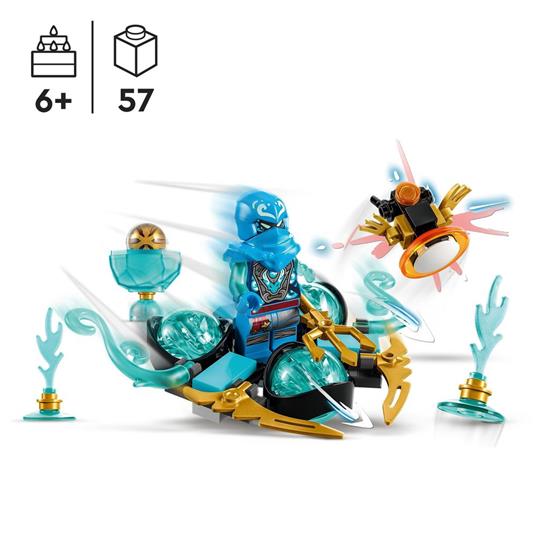 LEGO NINJAGO 71778 Drift del Potere del Drago Spinjitzu di Nya Trottola Giocattolo da Collezione Idea Regalo Bambini 6+ Anni - 3