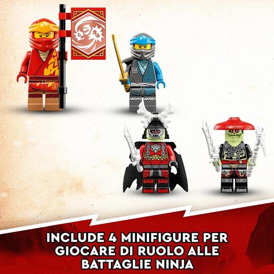 LEGO NINJAGO 71783 Mech Rider di Kai - EVOLUTION, Moto Giocattolo con Action Figure e 2 Minifigure, Giochi per Bambini 7+ - 9