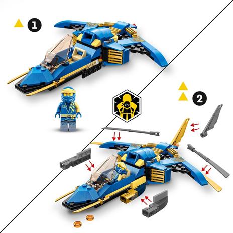 LEGO NINJAGO 71784 Jet-Fulmine di Jay - EVOLUTION, Set Aereo Giocattolo Potenziabile, Aeroplano da Costruire, Idea Regalo - 4