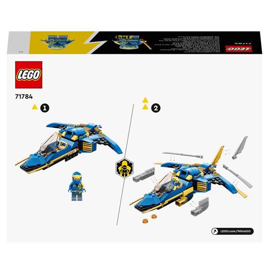 LEGO NINJAGO 71784 Jet-Fulmine di Jay - EVOLUTION, Set Aereo Giocattolo Potenziabile, Aeroplano da Costruire, Idea Regalo - 8