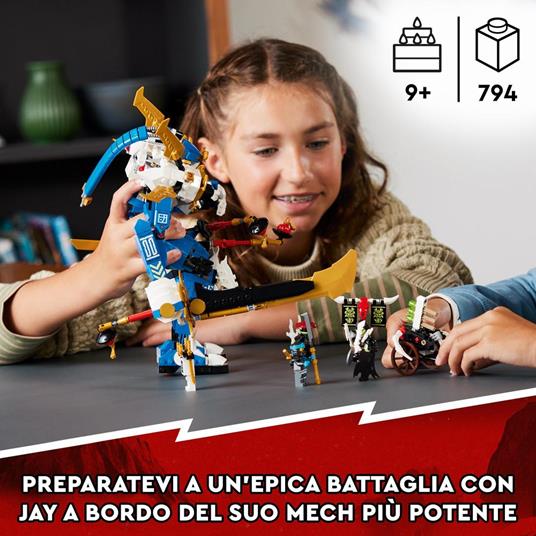 LEGO NINJAGO 71785 Mech Titano di Jay, Set 2023 con Action Figure, Gioco da Battaglia per Bambini con 5 Minifigure e Carro - 2