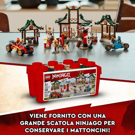 LEGO NINJAGO 71787 Set Creativo di Mattoncini Ninja, Scatola Porta Giochi  per Bambini 5+ con Macchina e Moto Giocattolo - LEGO - Ninjago - Generici -  Giocattoli