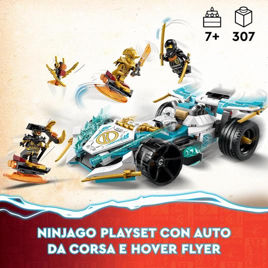 LEGO NINJAGO 71791 Auto da Corsa Spinjitzu Dragon Power di Zane, Macchina Giocattolo con Funzione di Rotazione per Bambini 7+ - 2