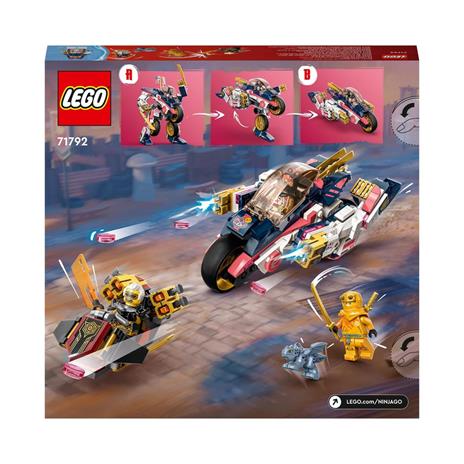 LEGO NINJAGO 71792 Moto-Mech Transformer di Sora, Set Giochi 2in1 con Action Figure Mech Trasformabile in Moto Giocattolo - 9