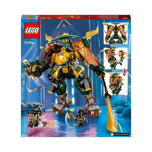 LEGO NINJAGO 71794 Team Mech Ninja di Lloyd e Arin, Set con 2 Action Figure Combinabili e 5 Minifigure, Giochi per Bambini 9+ - 8
