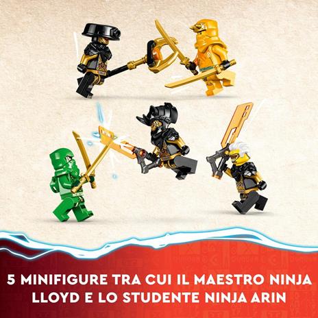 LEGO NINJAGO 71794 Team Mech Ninja di Lloyd e Arin, Set con 2 Action Figure Combinabili e 5 Minifigure, Giochi per Bambini 9+ - 5