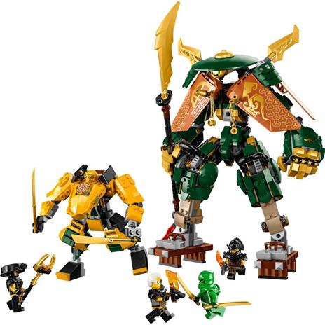 LEGO NINJAGO 71794 Team Mech Ninja di Lloyd e Arin, Set con 2 Action Figure Combinabili e 5 Minifigure, Giochi per Bambini 9+ - 7