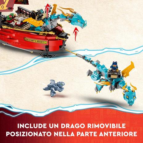 LEGO NINJAGO 71797 Il Vascello del Destino - Corsa Contro il Tempo, Set con Nave Giocattolo, 2 Figure di Drago e 6 Minifigure - 3