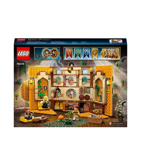 LEGO Harry Potter 76412 Stendardo della Casa Tassorosso da Parete, Sala Comune Castello di Hogwarts, Giocattolo da Collezione - 8