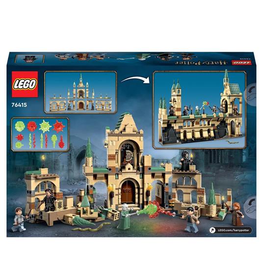 LEGO Harry Potter 76415 La battaglia di Hogwarts, Castello Giocattolo con  Minifigure di Bellatrix Lestrange e Voldemort