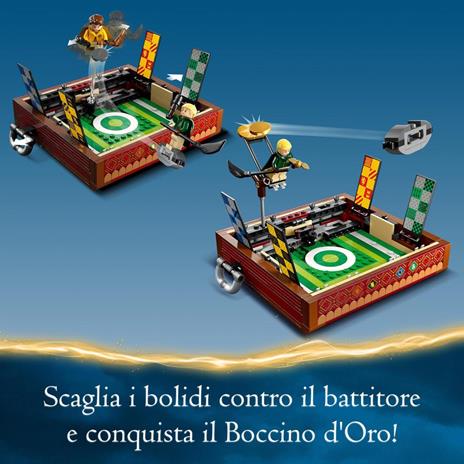 LEGO Harry Potter 76416 Baule del Quidditch, Gioca a 3 Diverse Sfide Fino a Due Giocatori, con Minifigure di Draco Malfoy - 4
