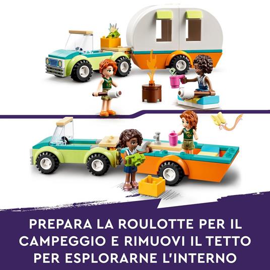 LEGO Friends 41726 Vacanza in Campeggio, Camper Giocattolo e Macchina, Giochi per Bambina e Bambino 4+ Anni, Idea Regalo - 7