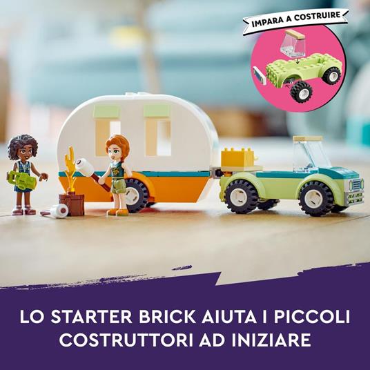 LEGO Friends 41726 Vacanza in Campeggio, Camper Giocattolo e Macchina, Giochi per Bambina e Bambino 4+ Anni, Idea Regalo - 9
