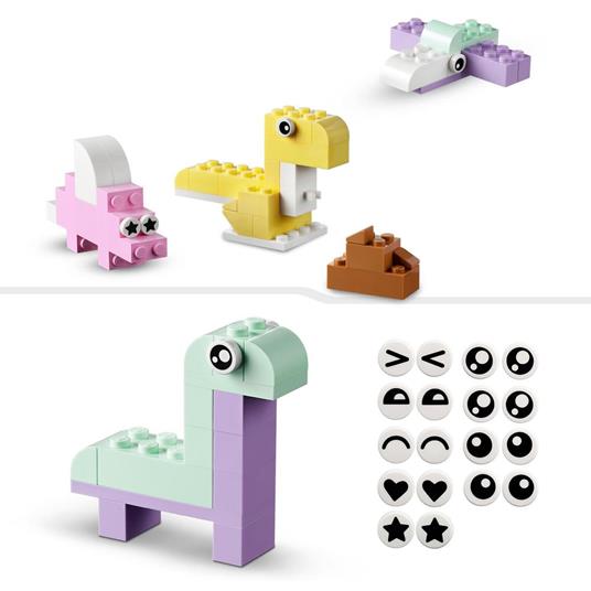 LEGO Classic 11028 Divertimento Creativo Pastelli, Set Costruzioni in Mattoncini con Dinosauro Giocattolo, Giochi per Bambini - 5