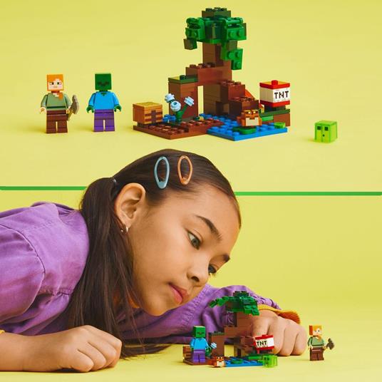 LEGO Minecraft 21240 Avventura nella Palude, Modellino da Costruire con Personaggi di Alex e Zombie, Giochi per Bambini - 2