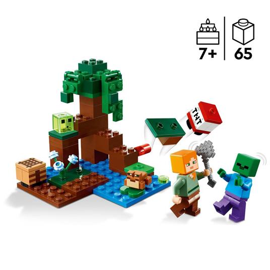 LEGO Minecraft 21240 Avventura nella Palude, Modellino da Costruire con Personaggi di Alex e Zombie, Giochi per Bambini - 3