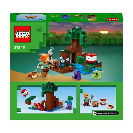 LEGO Minecraft 21240 Avventura nella Palude, Modellino da Costruire con Personaggi di Alex e Zombie, Giochi per Bambini - 8