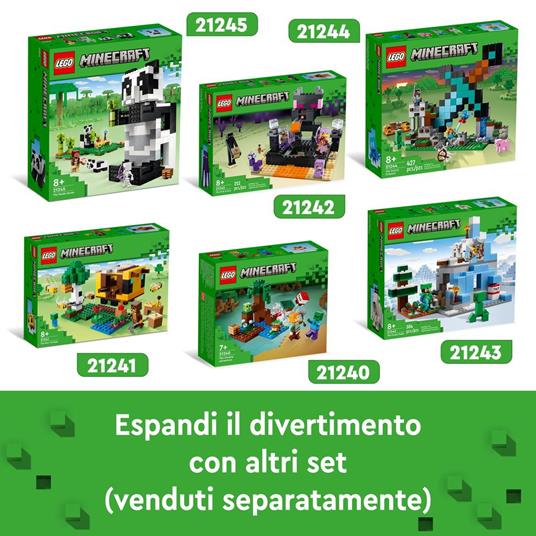 LEGO Minecraft 21241 Il Cottage dellApe, Modellino da Costruire Fattoria con Animali Giocattolo, Idee Regalo di Compleanno - 10