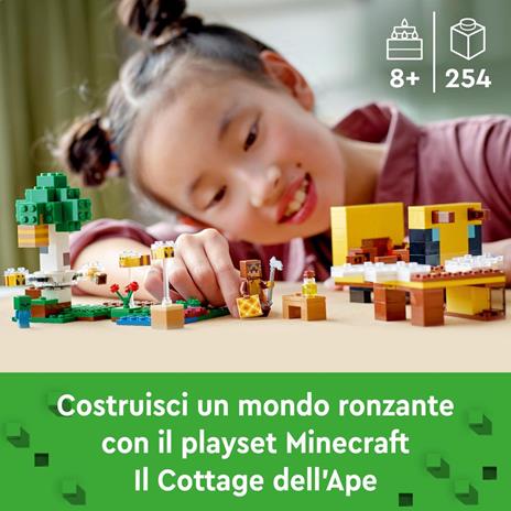 LEGO Minecraft 21241 Il Cottage dellApe, Modellino da Costruire Fattoria con Animali Giocattolo, Idee Regalo di Compleanno - 2