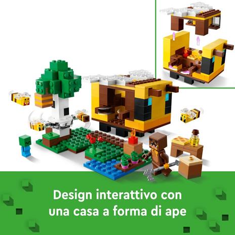 LEGO Minecraft 21241 Il Cottage dellApe, Modellino da Costruire Fattoria con Animali Giocattolo, Idee Regalo di Compleanno - 5